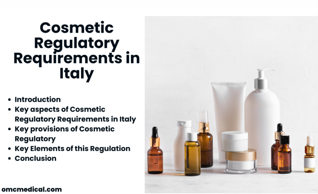 Cosmetic Regulatory Requirements in Italy